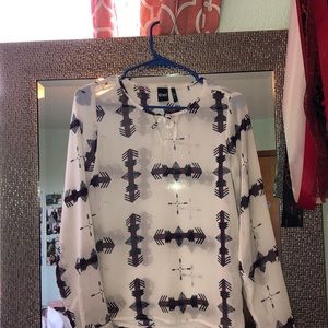 See through western style shirt